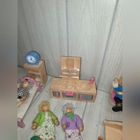 Vtg Kidkraft Wooden Dolls & Dollhouse Furniture Mixed Lot Princess Castle - Picture 13 of 16